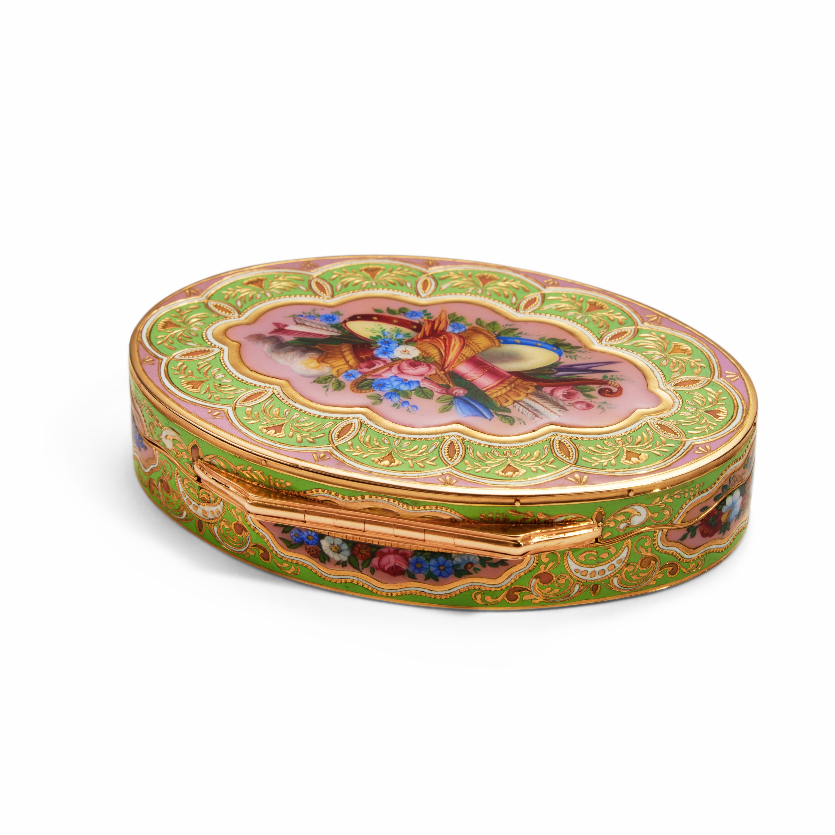 A Swiss Enameled Gold Snuff Box For The Turkish Market, Probably Geneva, Circa 1830 - Image 4 of 5