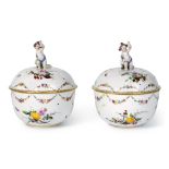 A Pair of Meissen Punch Bowls and Covers, Circa 1770