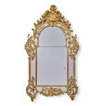 A R&#233;gence Carved Giltwood Mirror, Circa 1720