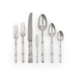 An American Silver Bamboo Pattern Flatware Service, Tiffany & Co., New York, Circa 1965