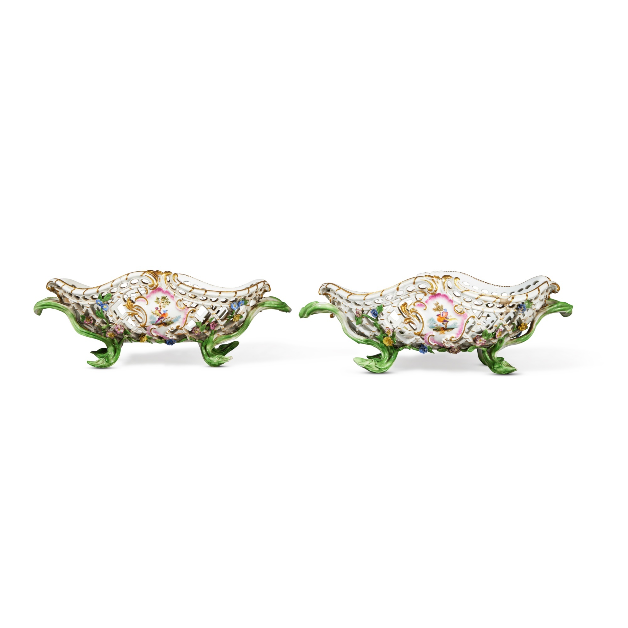 A Pair of Meissen Reticulated Footed Baskets, Circa 1770 - Image 2 of 4
