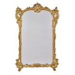 An Early Louis XV Carved Giltwood Mirror, Second Quarter 18th Century