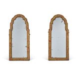 A Pair of Queen Anne Walnut Pier Mirrors, Early 18th Century