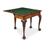 A George II Carved Mahogany Games Table, Mid 18th Century