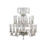 A Large French Twenty-Five Light Cut-Glass Chandelier, 20th Century