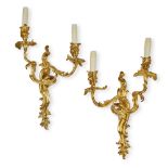 A Pair of Louis XV Two-Branch Wall-Lights, Mid-18th Century