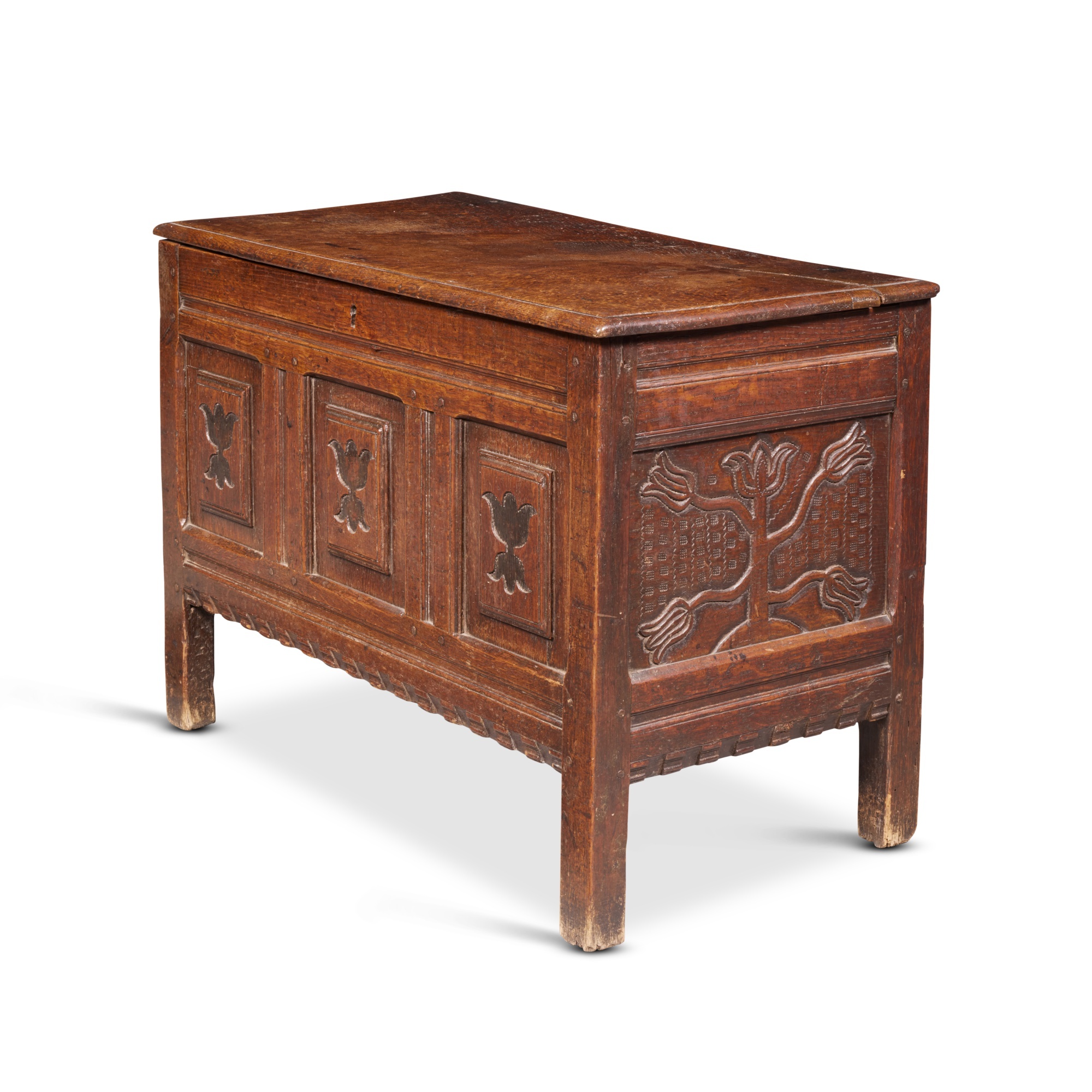 A Dutch Mannerist Carved Oak Chest, late 16th Century - Image 4 of 5