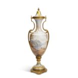 A French Monumental Gilt-Bronze-Mounted Opaline-Glass Vase and Cover, Probably Baccarat, Circa 1880