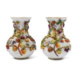A Pair of French 'Schneeballen' Vases, Second-Half 19th Century