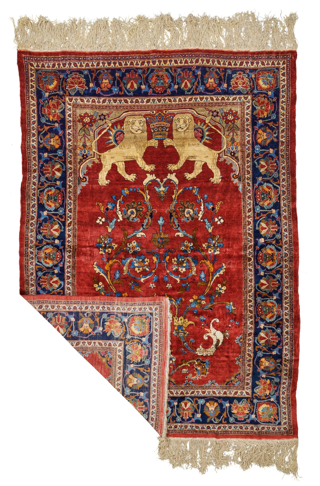 A Senna Silk Prayer Rug, Northwest Persia, Circa 1890 - Image 2 of 3