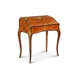 A Louis XV Style Gilt-Bronze Mounted Tulipwood, Amaranth and Bois de Bout Marquetry Bureau de Dame,