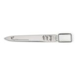 A French Silver Art Deco Golf Theme Letter Opener, Cartier, Paris, Circa 1930