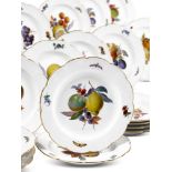 Twenty-Four Meissen Fruit Plates, Late 19th Century