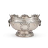 A Large Victorian Silver Punch Bowl, F.B. Thomas & Co., London, 1874