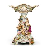 A Meissen 'Four Seasons' Figural Centerpiece and Stand, 19th Century