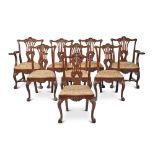 A Set of Eight Irish George II Style Dining Chairs, by Butler of Dublin, Late 19th Century