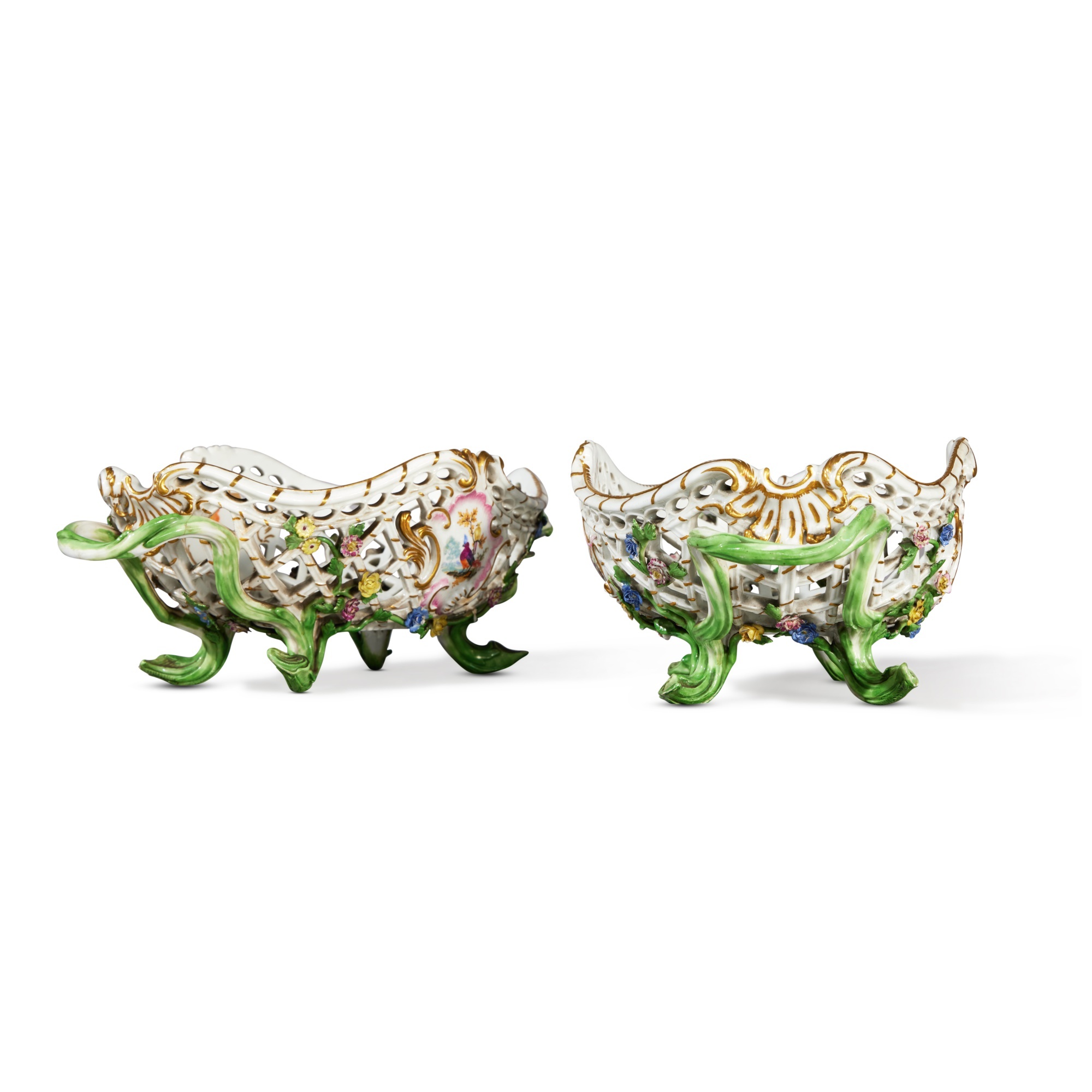 A Pair of Meissen Reticulated Footed Baskets, Circa 1770 - Image 3 of 4