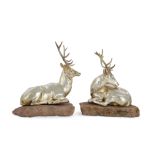 A Pair of Victorian Silver Stags, Edward & John Barnard, London, Circa 1860