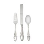 An American Silver Broom Corn Pattern Flatware Service, Tiffany and Co., New York, Early 20th Centur