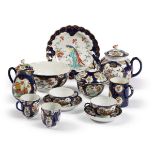 A Worcester Blue-Scale Assembled Part-Tea and Coffee Service, Circa 1770