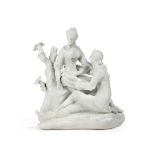 A Rare St. James (Charles Gouyn Factory) White Figure Group of Lovers with a Dove, Circa 1749-59