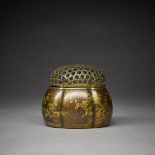 A Japanese lacquer koro [incense burner], Momoyama-Edo period, late 16th-early 17th century