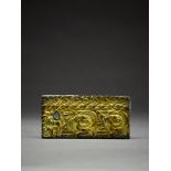 A gilt-bronze rectangular plaque, Qin / Western Han dynasty | &#31206; / &#35199;&#28450; &#37775;&#