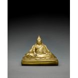 An inscribed gilt-copper alloy figure of the Fifth Dalai Lama Tibet, 17th century | &#35199;&#34255;