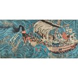 Utagawa Kuniyoshi (1797-1861), The Ghosts of the Heike Appear at Daimotsu Bay in Settsu Province (Se