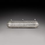 A silver Qur'an scroll case, India, 18th century