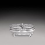 A French silver double-lidded spice box, bearing marks for Juridiction d'Aix