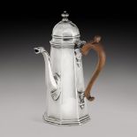 A George I silver chocolate pot, William Darker, London, 1720