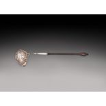 A George II silver punch ladle, London, 1742