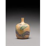 A Japanese Kiyomizu ware sake flask, Edo period, 19th century