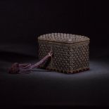 A Japanese bamboo chabako [travelling tea set], Edo period, 19th century