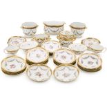 A Vienna and Continental porcelain composite part dessert service, predominantly circa 1780 with som