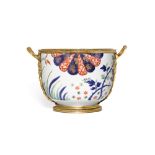 An early Louis XV gilt-bronze mounted Japanese Imari porcelain bowl, first half 18th century