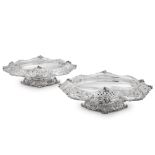 A pair of large American silver centrepiece bowls, Tiffany & Co., New York, 1902-1907 period marks