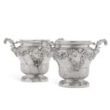 A pair of William IV silver wine coolers, Robert Garrard, London, 1835