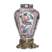 A Japanese Imari porcelain vase, Edo Period, late 17th century, the Louis XV style mounts late-19th