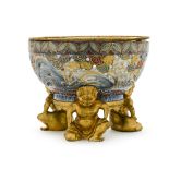 A gilt-bronze mounted porcelain bowl, the porcelain Japanese and possibly 18th century, the mounts l