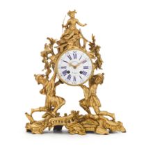 A Louis XV gilt-bronze mantel clock, Festeau, Paris, circa 1750