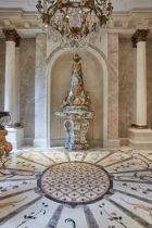 A breccia medicea carved marble fountain, in Louis XIV manner