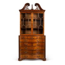 A George III mahogany secretaire bookcase, circa 1760s