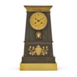 An Empire gilt and patinated bronze Egyptian revival mantel clock, Pierre Victor Ledure and Claude H