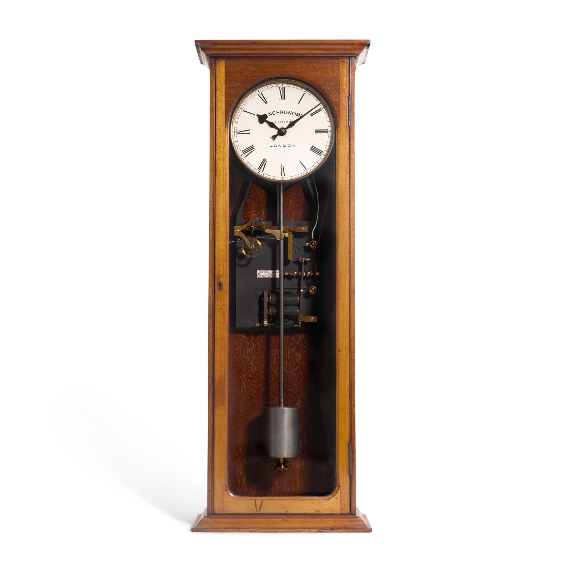A mahogany Synchronome ¾ seconds timepiece No.140, London, circa 1908