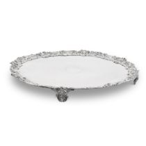 A large George III silver salver, Arthur Annesley, London, 1760