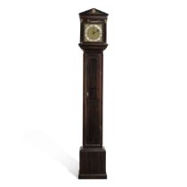 An ebony architectural longcase clock in the style of Ahasuerus Fromanteel, English, 20th century