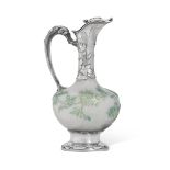 A French silver-mounted glass claret jug, Paris, late 19th/ early 20th century