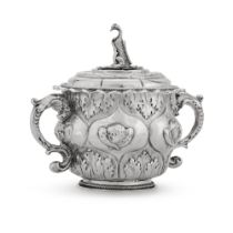 A Charles II silver cup and cover, maker's mark CM, London, 1674